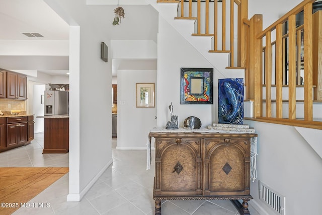 58 Old Bridge Dr, Howell, NJ 07731 - entrance foyer featuring light tile patterned flooring and stairway