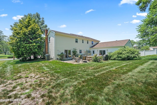 58 Old Bridge Dr, Howell, NJ 07731 - back of house with a patio and a chimney