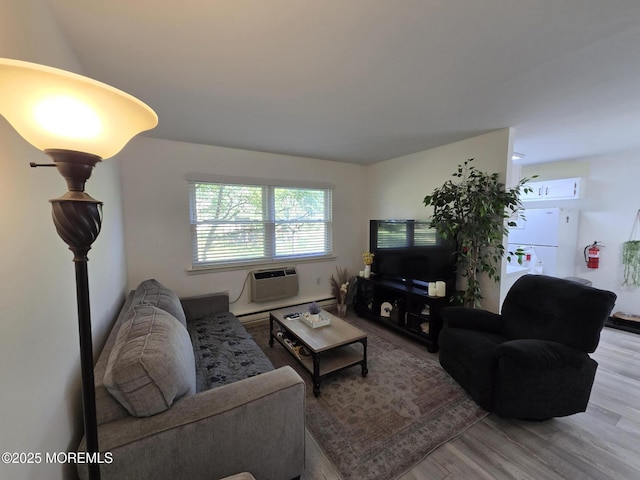 5 Potomac Ln Unit D, Whiting, NJ 08759 - living area with light wood-style floors and a wall mounted AC