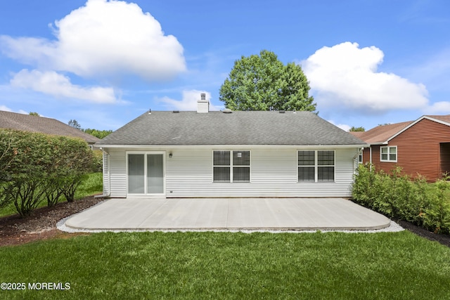 12 Weston Ct, Marlboro, NJ 07746 - back of house featuring a patio area, a yard, and a chimney