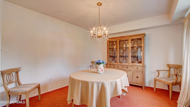 20 Kenwood Ln, Old Bridge, NJ 08857 - dining space featuring a chandelier and light carpet