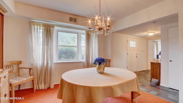 20 Kenwood Ln, Old Bridge, NJ 08857 - dining space featuring a chandelier and baseboards