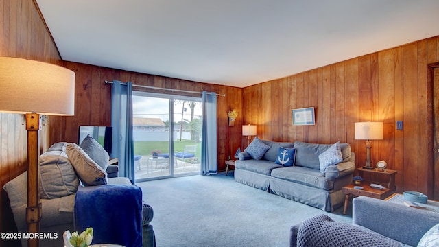 20 Kenwood Ln, Old Bridge, NJ 08857 - carpeted living room with wood walls