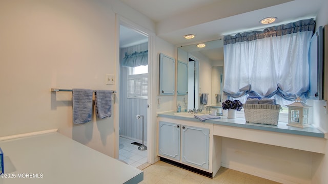 20 Kenwood Ln, Old Bridge, NJ 08857 - bathroom featuring vanity and baseboards