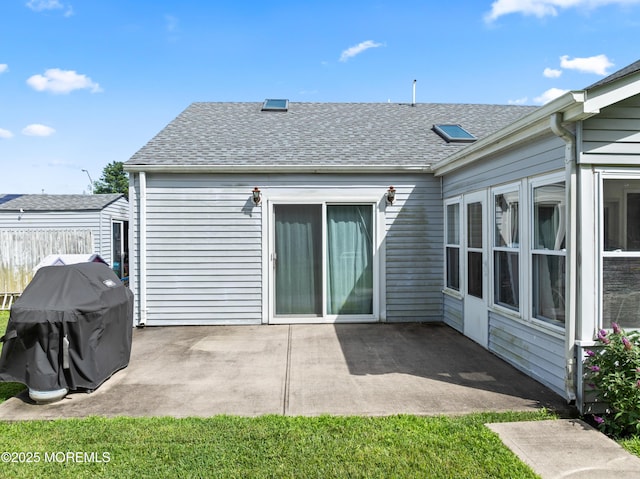 102 Oak Glen Rd, Toms River, NJ 08753 - back of house with a patio and roof with shingles
