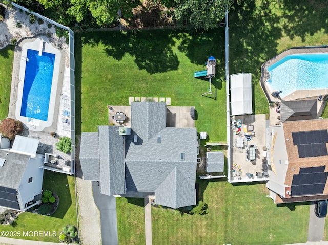 102 Oak Glen Rd, Toms River, NJ 08753 - drone / aerial view of a pool area