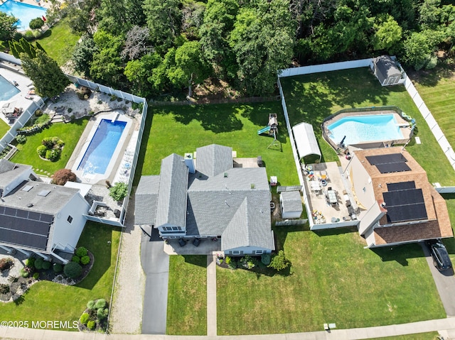 102 Oak Glen Rd, Toms River, NJ 08753 - drone / aerial view of a pool area