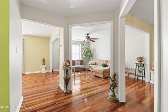 7 Warbler Rd, Marlboro, NJ 07746 - living area with a ceiling fan and wood finished floors