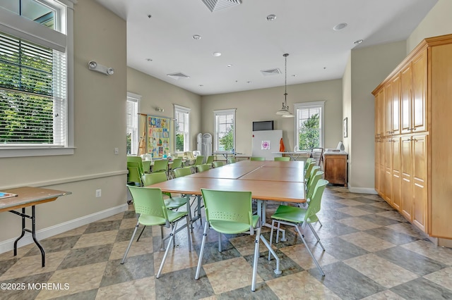 43 Westport Dr, Barnegat, NJ 08005 - dining space featuring stone finish floors and recessed lighting