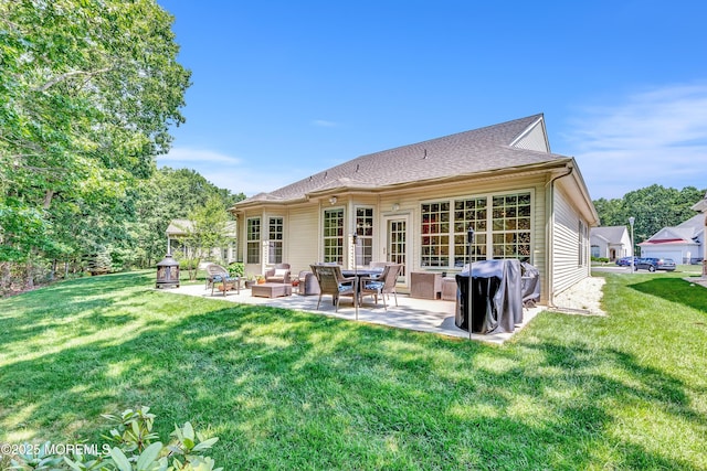 43 Westport Dr, Barnegat, NJ 08005 - back of house featuring a patio area, a yard, and an outdoor living space