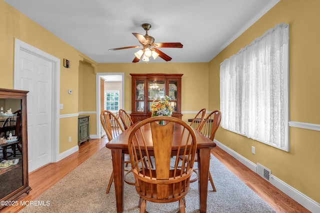 833 Lincoln St, Red Bank, NJ 07701 - dining space with a ceiling fan and light wood-style flooring