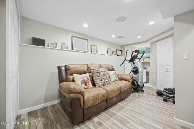 3 Sudbury Rd, Morganville, NJ 07751 - living room featuring wood finish floors and recessed lighting