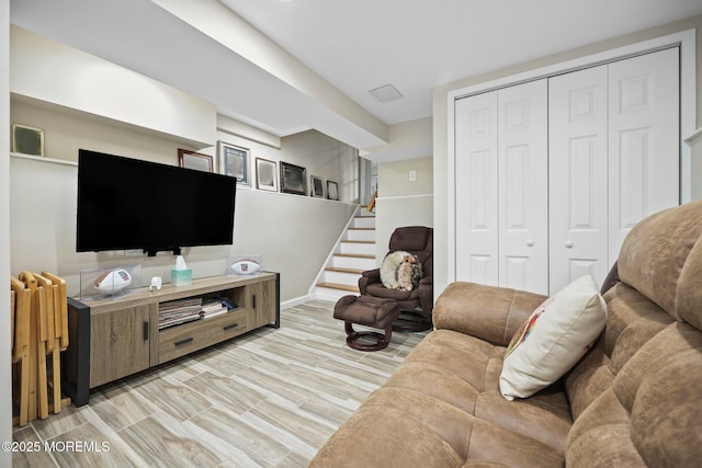 3 Sudbury Rd, Morganville, NJ 07751 - living room with stairs and baseboards