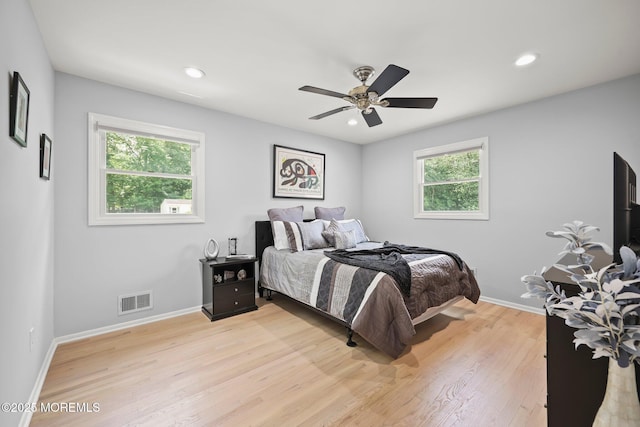 3 Sudbury Rd, Morganville, NJ 07751 - bedroom featuring light wood-style floors, recessed lighting, and ceiling fan