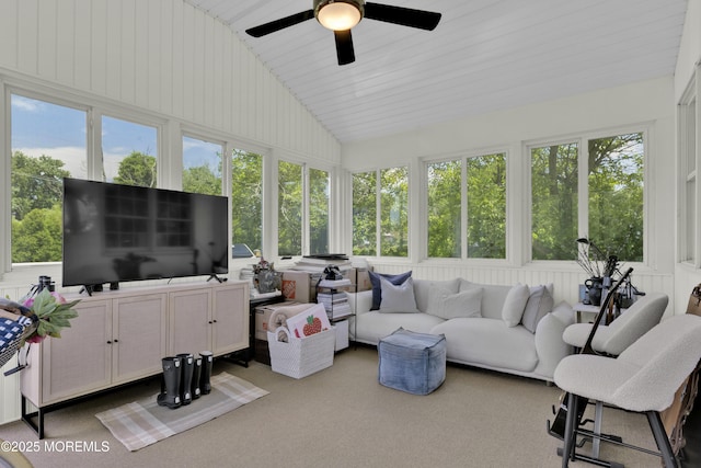 405 Orange Ave, Union Beach, NJ 07735 - sunroom with healthy amount of natural light, carpet flooring, and high vaulted ceiling