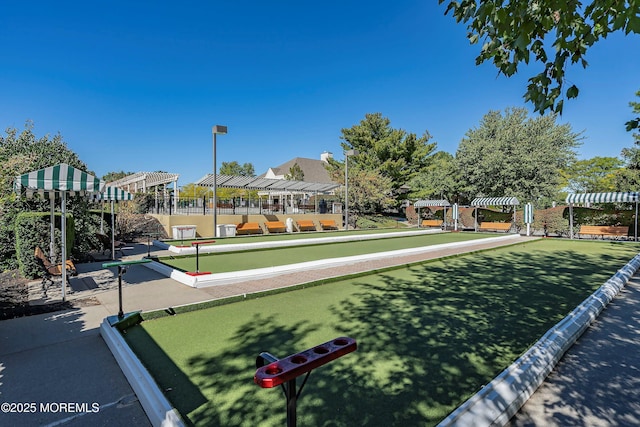 1 Silverspring Dr, Lakewood, NJ 08701 - surrounding community featuring a bocce ball area and a pergola