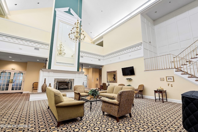 1 Silverspring Dr, Lakewood, NJ 08701 - lobby with a towering ceiling and stairway