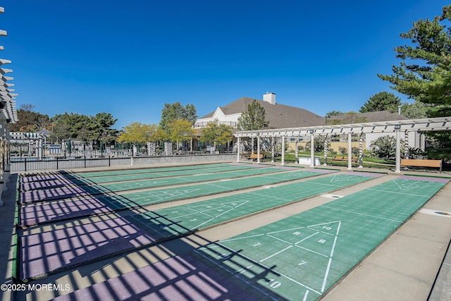 1 Silverspring Dr, Lakewood, NJ 08701 - view of community with a pergola and shuffleboard