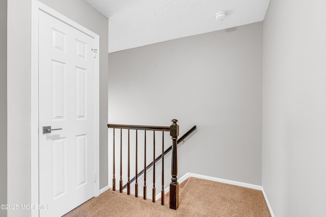 18 Remington Dr Unit 5, Freehold, NJ 07728 - stairway with carpet flooring and a textured ceiling