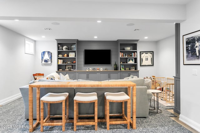 29 Allen St, Rumson, NJ 07760 - bar with recessed lighting and wood finished floors