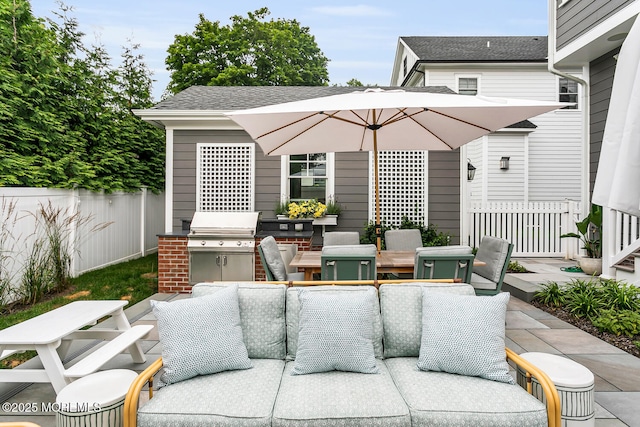 29 Allen St, Rumson, NJ 07760 - view of patio with outdoor dining space, grilling area, and an outdoor hangout area