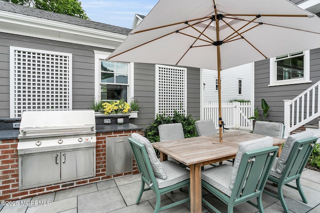 29 Allen St, Rumson, NJ 07760 - view of patio featuring outdoor dining area and exterior kitchen