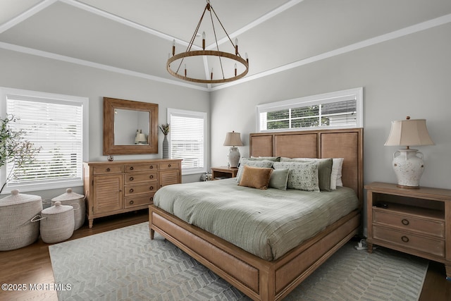 29 Allen St, Rumson, NJ 07760 - bedroom with wood finished floors and a chandelier