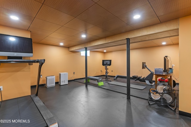 623 Forecastle Ave, Beachwood, NJ 08722 - exercise area featuring recessed lighting and baseboards