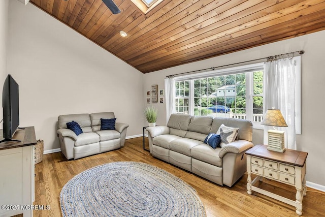 208 Chatham Ln, Point Pleasant, NJ 08742 - living room featuring lofted ceiling, light wood-type flooring, and wooden ceiling