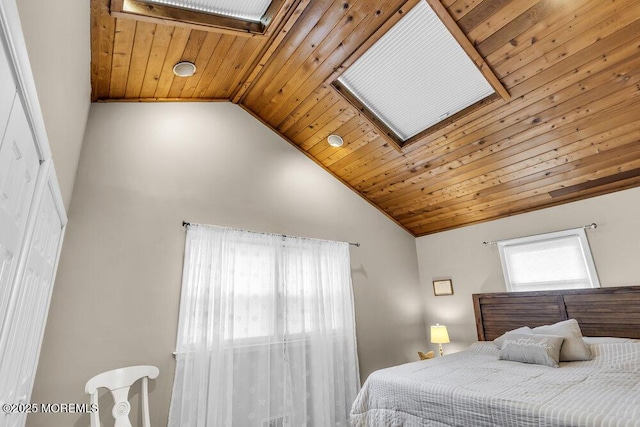 208 Chatham Ln, Point Pleasant, NJ 08742 - bedroom with wood ceiling and vaulted ceiling