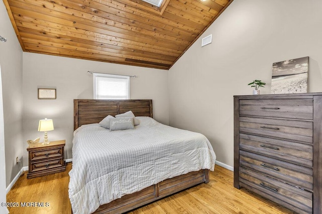 208 Chatham Ln, Point Pleasant, NJ 08742 - bedroom featuring vaulted ceiling, wooden ceiling, and wood finished floors