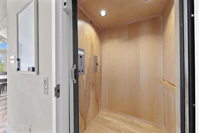 41A Long Beach Blvd, Long Beach Twp, NJ 08008 - elevator with wood finished floors and recessed lighting