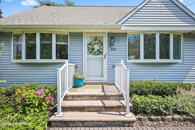 505 Moore Rd, Neptune Township, NJ 07753 - view of exterior entry featuring roof with shingles