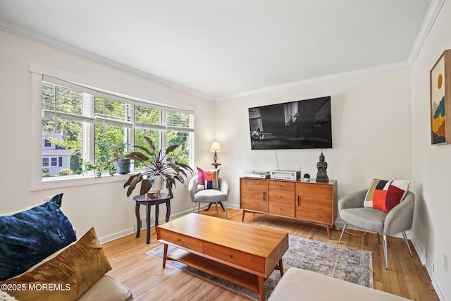 505 Moore Rd, Neptune Township, NJ 07753 - living room with ornamental molding and wood finished floors