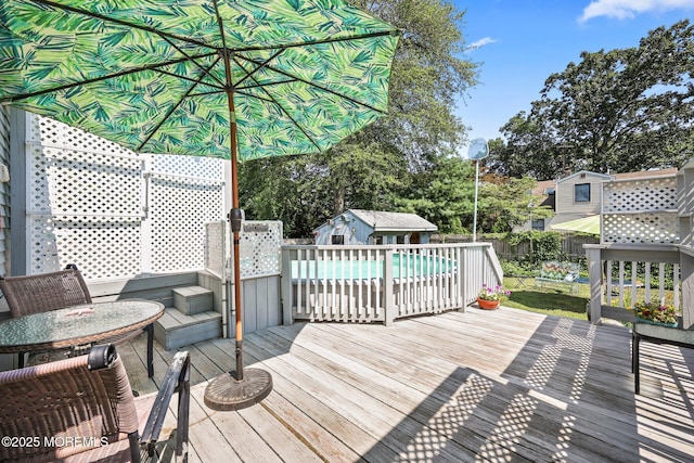 505 Moore Rd, Neptune Township, NJ 07753 - wooden deck with an outdoor structure