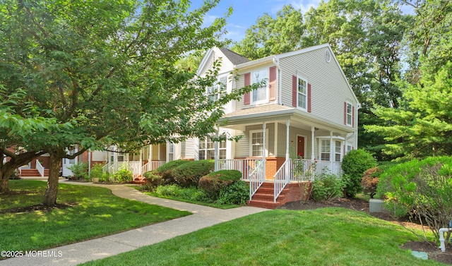 117 Lexington Ct, Holmdel, NJ 07733 - view of front of house with a porch and a front yard