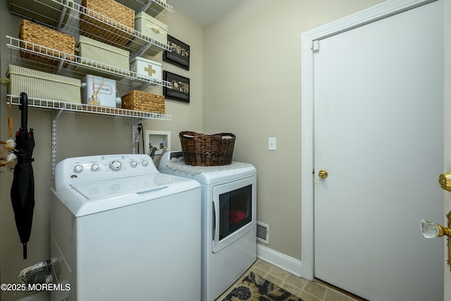 235 Leesville Rd, Jackson, NJ 08527 - laundry room featuring independent washer and dryer and baseboards