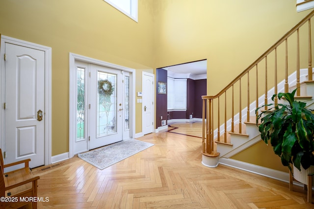 235 Leesville Rd, Jackson, NJ 08527 - entrance foyer featuring a high ceiling and stairs