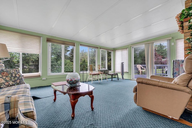 119 Barbados Dr S, Toms River, NJ 08757 - carpeted living room with vaulted ceiling