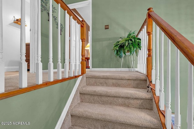 7 Crest Rd, Jackson, NJ 08527 - stairs featuring baseboards and carpet