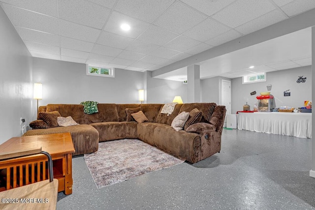 7 Crest Rd, Jackson, NJ 08527 - living room featuring a drop ceiling