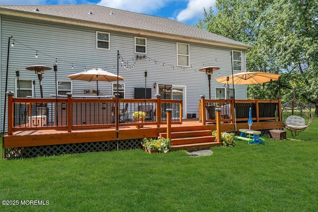 7 Crest Rd, Jackson, NJ 08527 - rear view of house featuring a yard and a deck