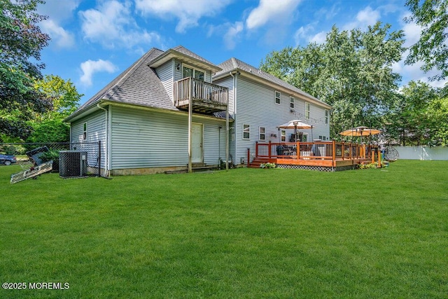 7 Crest Rd, Jackson, NJ 08527 - rear view of property with a balcony, a deck, and a shingled roof