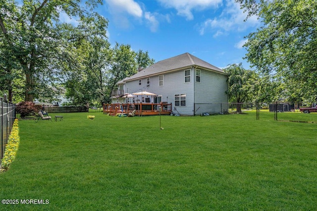 7 Crest Rd, Jackson, NJ 08527 - back of house with a fenced backyard and a wooden deck