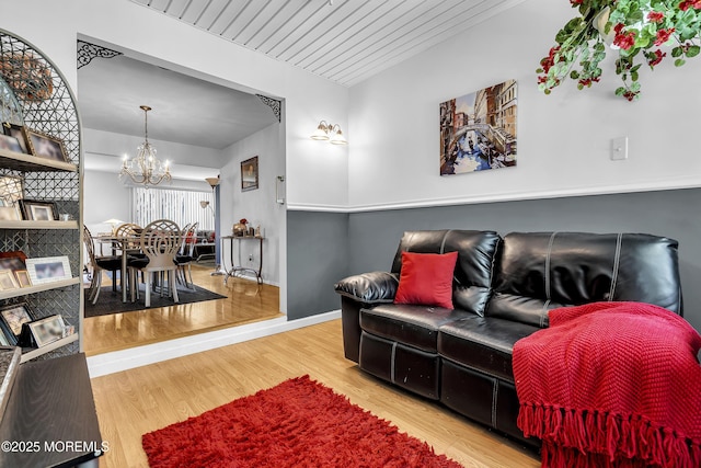 7 Beaverbrook Dr, Toms River, NJ 08757 - living area with a chandelier and wood finished floors