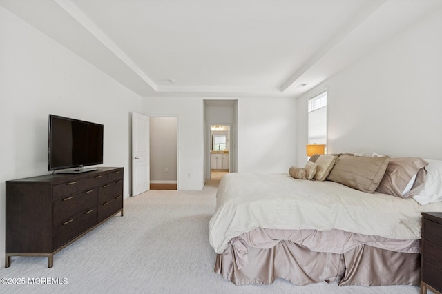 6 Day Star Rd, Manalapan, NJ 07726 - bedroom with a tray ceiling and light carpet