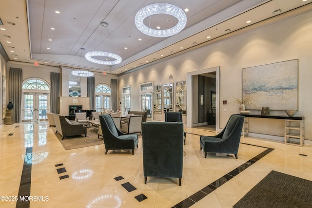 6 Day Star Rd, Manalapan, NJ 07726 - lobby with recessed lighting and a high ceiling