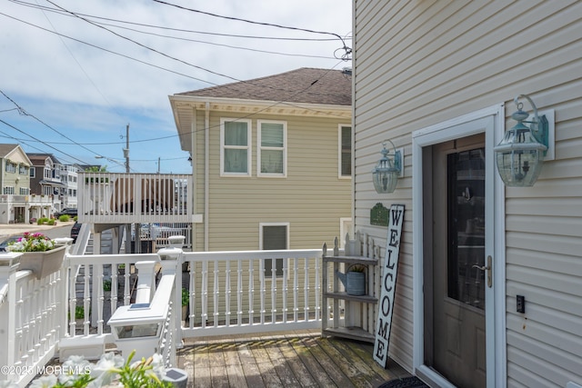 45 Fielder Ave, Seaside Heights, NJ 08751 - wooden deck with a residential view