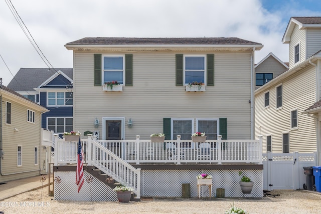 45 Fielder Ave, Seaside Heights, NJ 08751 - rear view of house featuring a wooden deck