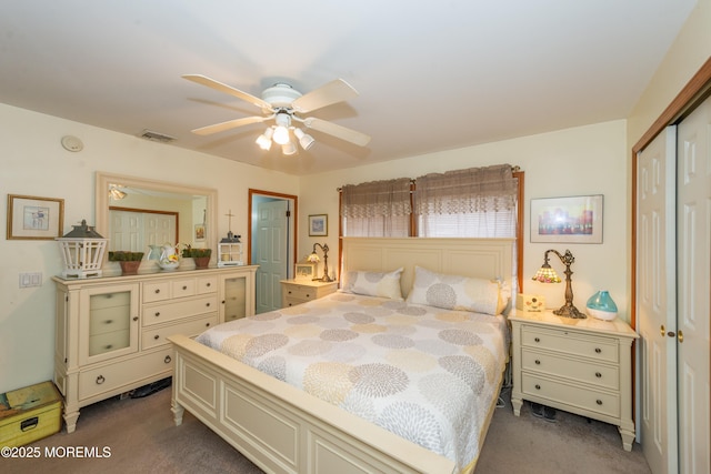 45 Fielder Ave, Seaside Heights, NJ 08751 - carpeted bedroom featuring a closet and a ceiling fan